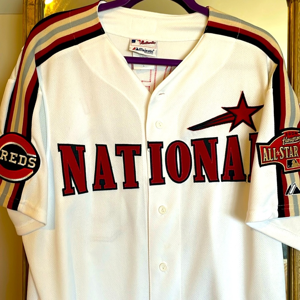 Vintage, authentic, Ken Griffey Jr National League all star jersey. 2004.